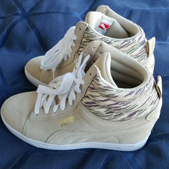 puma vikky wedge sneakers